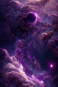 AI漫剧光年之外封面，深空星云与宇宙飞船场景